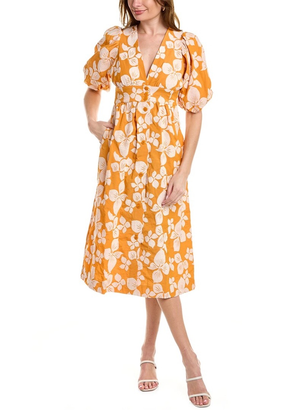 TED BAKER LONDON  Cinthy Floral Jacquard A-Line Dress,US2 4 6 8